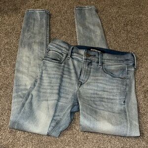 Express Women's Skinny Jeans in Soft Blue